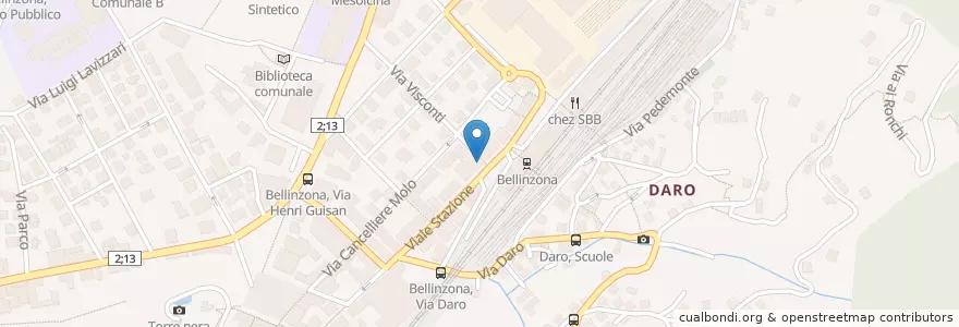 Mapa de ubicacion de Farmacia Stazione en سويسرا, Ticino, Distretto Di Bellinzona, Circolo Di Bellinzona, Bellinzona.