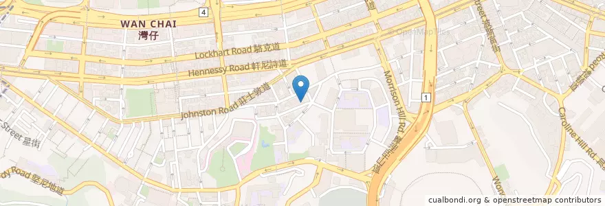 Mapa de ubicacion de 福記茶餐廳 en چین, گوانگ‌دونگ, هنگ‌کنگ, جزیره هنگ کنگ, 新界 New Territories, 灣仔區 Wan Chai District.
