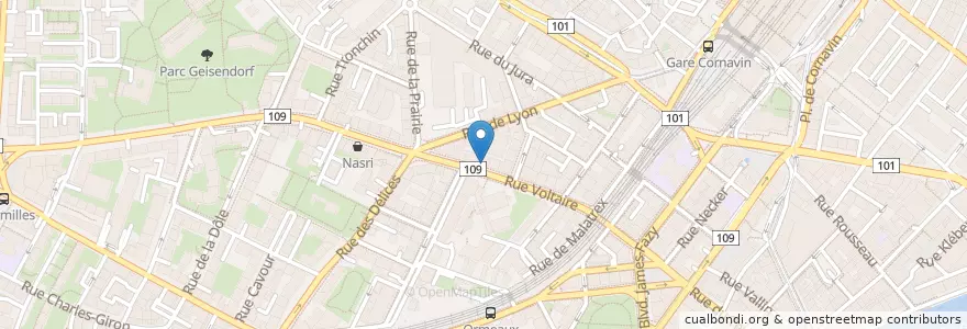 Mapa de ubicacion de Chez Quartier en Switzerland, Geneva, Geneva, Geneva.