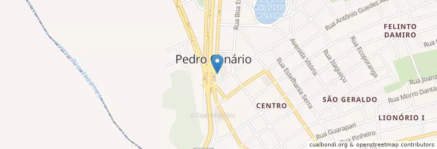 Mapa de ubicacion de Santo Antônio en Brezilya, Güneydoğu Bölgesi, Espírito Santo, Região Geográfica Intermediária De São Mateus, Microrregião São Mateus, Pedro Canário.