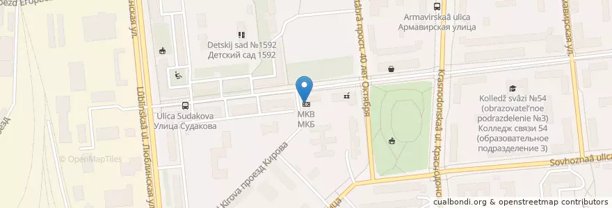 Mapa de ubicacion de МКБ en Россия, Центральный Федеральный Округ, Москва, Юго-Восточный Административный Округ, Район Люблино.