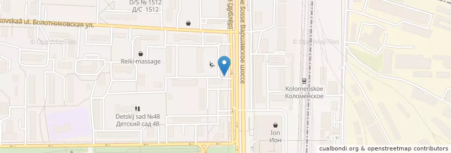 Mapa de ubicacion de ОргБанк en 俄罗斯/俄羅斯, Центральный Федеральный Округ, Москва, Южный Административный Округ, Нагорный Район.