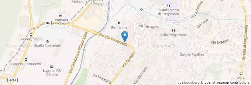 Mapa de ubicacion de Corner Banca en Швейцария, Тичино, Лугано, Lugano.