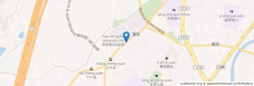Mapa de ubicacion de 桃園市消防局第四大隊消防分隊 en Taiwan, 桃園市, 平鎮區.
