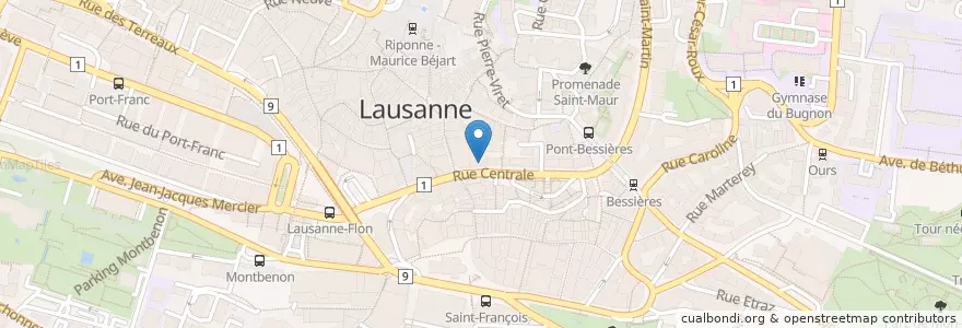 Mapa de ubicacion de Pharmacie Nouvelle en سوئیس, Vaud, District De Lausanne, Lausanne.