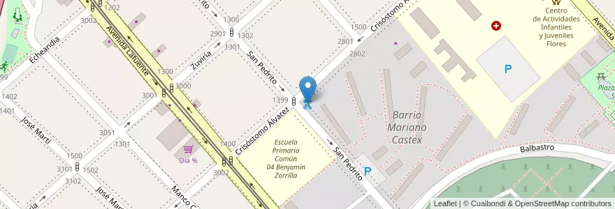 Mapa de ubicacion de 367 - Mariano Castex en Аргентина, Буэнос-Айрес, Comuna 7, Буэнос-Айрес.