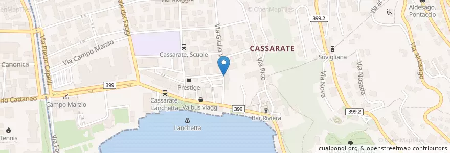 Mapa de ubicacion de Corner Banca Cassarate en スイス, ティチーノ州, Distretto Di Lugano, Lugano.