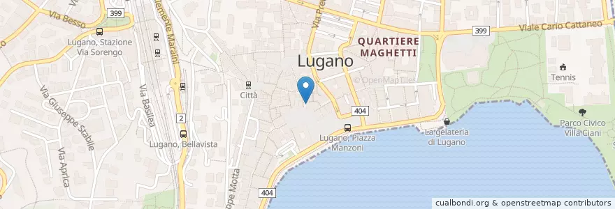 Mapa de ubicacion de Argentino en 스위스, Ticino, Distretto Di Lugano, Lugano, Circolo Di Lugano Ovest.
