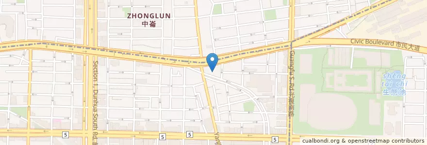 Mapa de ubicacion de 伯朗咖啡館 en 타이완, 신베이 시, 타이베이시, 다안 구.