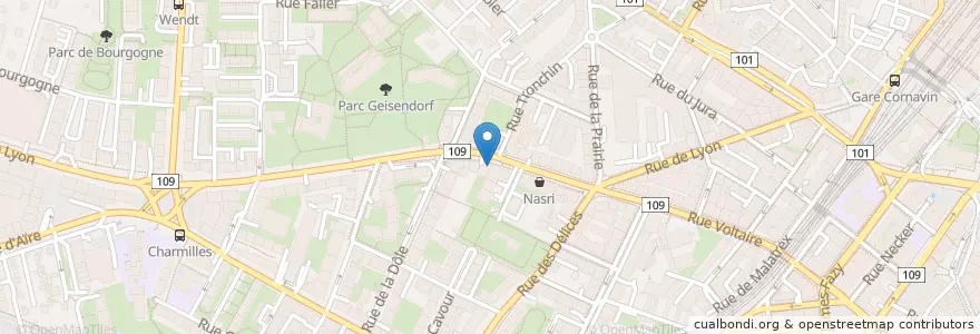 Mapa de ubicacion de La Gazelle d'Or (Restaurant Erythréen) en Schweiz/Suisse/Svizzera/Svizra, Genève, Genève, Genève.