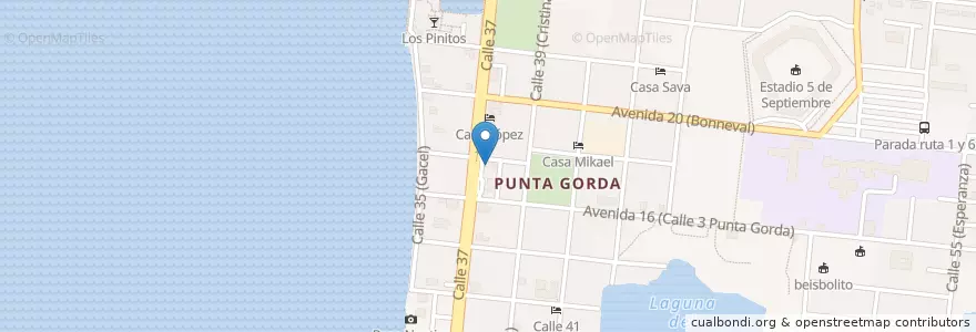 Mapa de ubicacion de Havanautos en 쿠바, Cienfuegos, Cienfuegos, Ciudad De Cienfuegos.