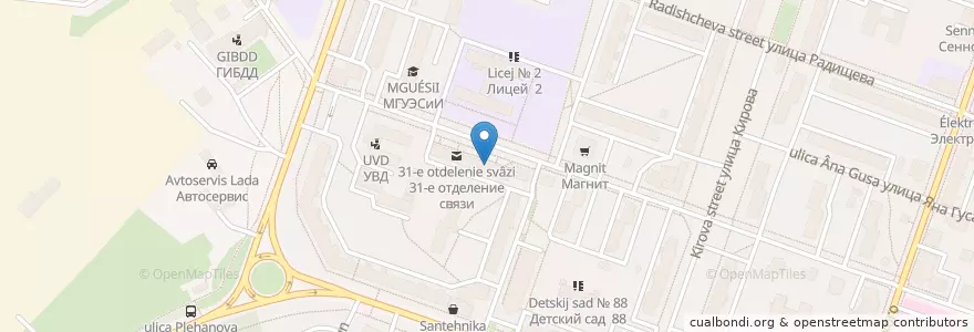 Mapa de ubicacion de Аня en Russia, Central Federal District, Yaroslavl Oblast, Рыбинский Район, Городской Округ Рыбинск.