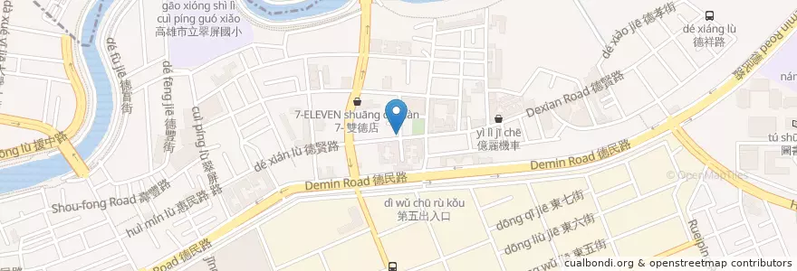 Mapa de ubicacion de 林家美濃粄條 en Тайвань, Гаосюн, 楠梓區.