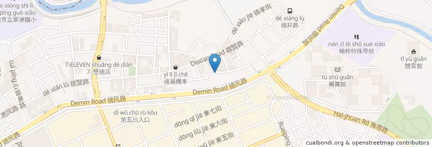 Mapa de ubicacion de San Ding en Taiwan, Kaohsiung, Nanzi District.
