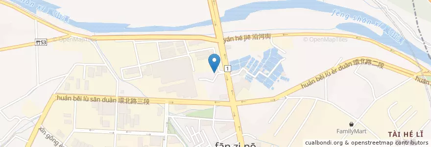 Mapa de ubicacion de 福德宮 en 臺灣, 臺灣省, 新竹縣, 竹北市.
