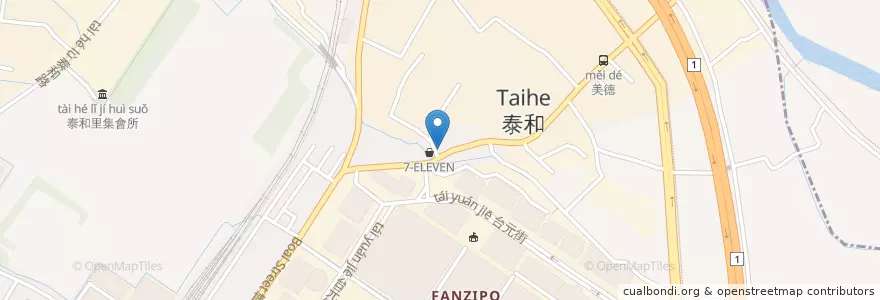 Mapa de ubicacion de 福德宮 en Taiwán, Provincia De Taiwán, Condado De Hsinchu, 竹北市.
