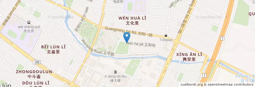 Mapa de ubicacion de 福德祠 en Taiwan, Taiwan Province, Hsinchu County, Zhubei City.