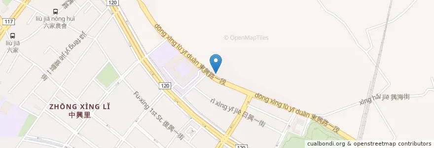 Mapa de ubicacion de 榮興宮 en 타이완, 타이완성, 신주 현, 주베이 시.