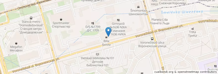 Mapa de ubicacion de Будь здоров en Russia, Distretto Federale Centrale, Москва, Южный Административный Округ.