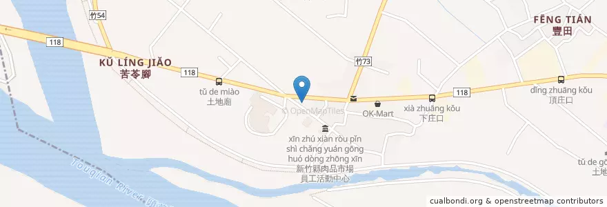 Mapa de ubicacion de 福德宮 en Taiwan, Taiwan Province, Hsinchu, Zhubei City.