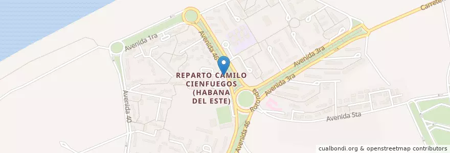 Mapa de ubicacion de Cupet Habana del Este en Cuba, L'Avana.