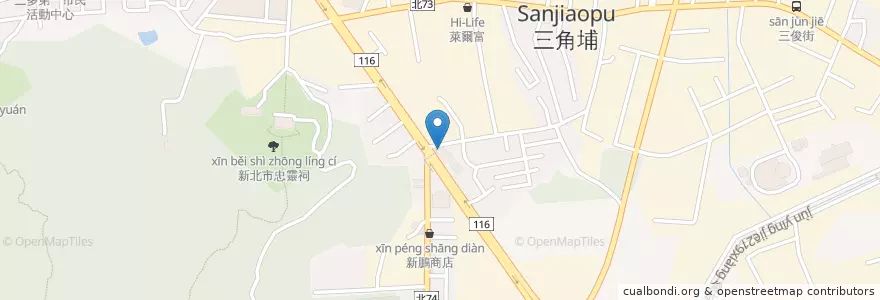 Mapa de ubicacion de 食裡洋場羊肉爐薑母鴨 en تایوان, 新北市, 樹林區.