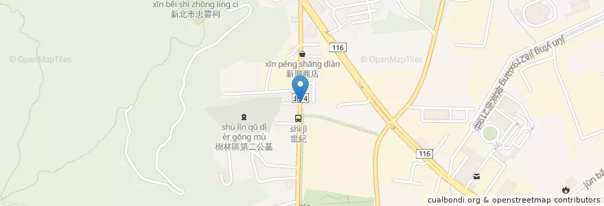 Mapa de ubicacion de 早點子早餐店 en تایوان, 新北市, 樹林區.