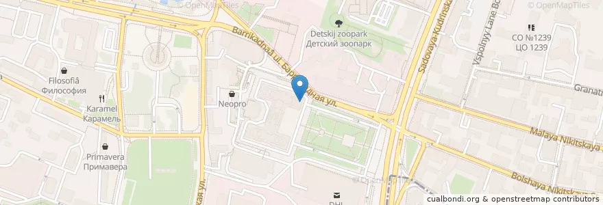 Mapa de ubicacion de Balzi Rossi en روسيا, Центральный Федеральный Округ, Москва, Центральный Административный Округ, Пресненский Район.