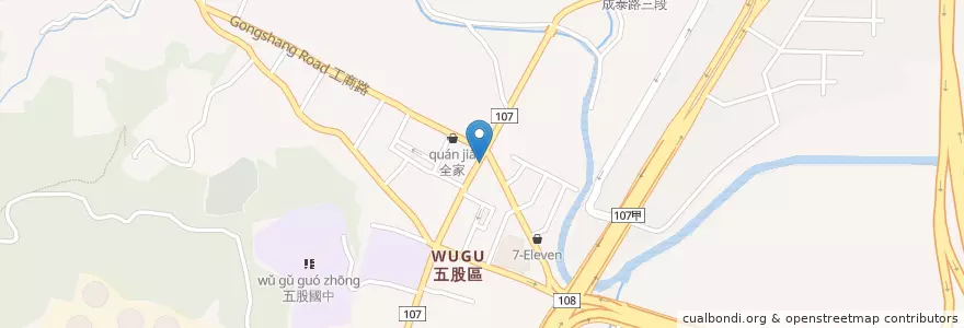 Mapa de ubicacion de Coco en 타이완, 신베이 시, 우구 구.