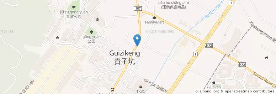 Mapa de ubicacion de 麥當勞 en 타이완, 신베이 시, 타이산 구.