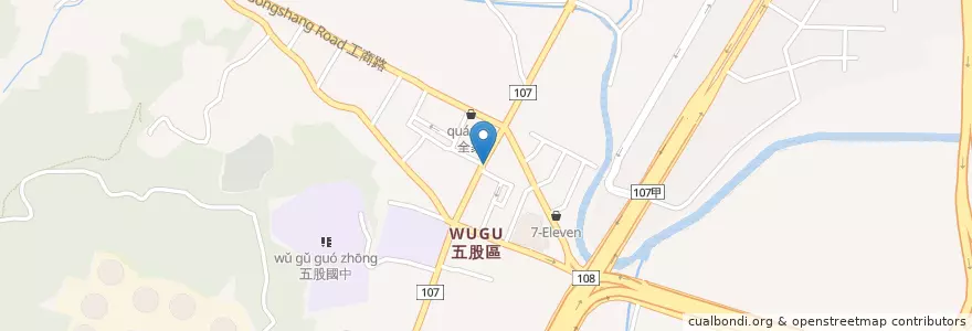 Mapa de ubicacion de 85度C en Taiwan, Neu-Taipeh, Wugu.