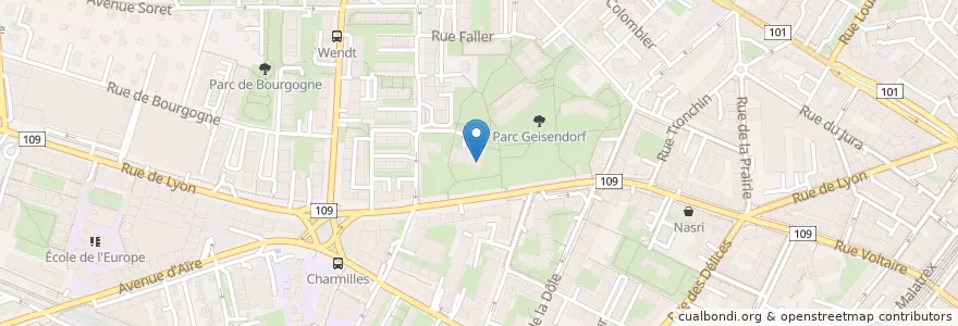 Mapa de ubicacion de Centre de formation de Geisendorf en Switzerland, Geneva, Geneva, Geneva.