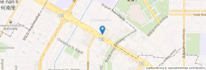 Mapa de ubicacion de 科博館/金典酒店 en Taiwan, Taichung, 西區.
