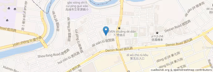 Mapa de ubicacion de 祥霖診所 en 타이완, 가오슝시, 난쯔구.