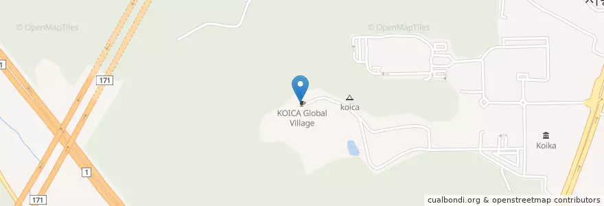 Mapa de ubicacion de KOICA Global Village en Korea Selatan, Gyeonggi, 수정구.
