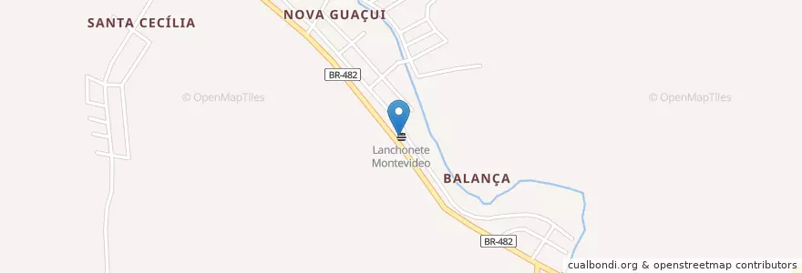 Mapa de ubicacion de Lanchonete Montevideo en Brezilya, Güneydoğu Bölgesi, Espírito Santo, Região Geográfica Intermediária De Cachoeiro De Itapemirim, Microrregião Caparaó, Guaçuí.