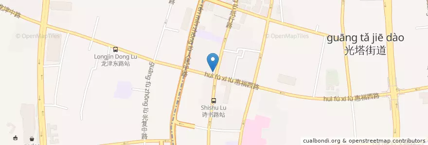 Mapa de ubicacion de 广州银行 en الصين, غوانغدونغ, 广州市, 越秀区, 光塔街道.