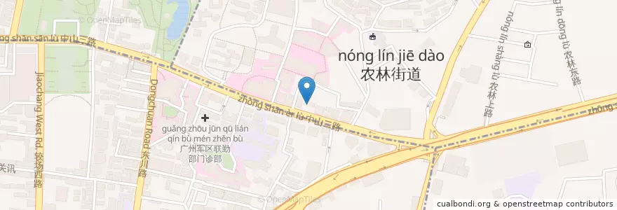 Mapa de ubicacion de 72街 en 中国, 広東省, 広州市, 越秀区.