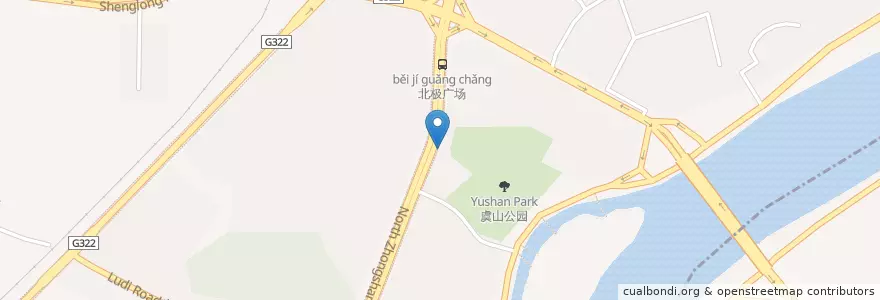 Mapa de ubicacion de 虞山公园 en 中国, 広西チワン族自治区, 桂林市, 叠彩区.