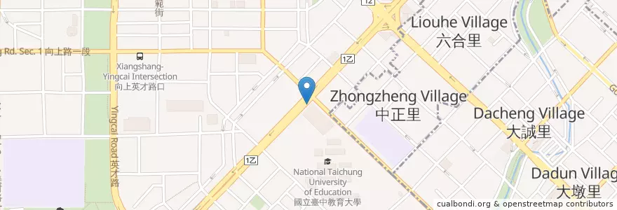 Mapa de ubicacion de National Taichung University of Education en Taiwan, Taichung, West District.
