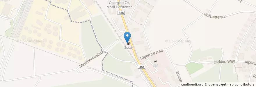 Mapa de ubicacion de SOCAR Oberglatt en Suiza, Zúrich, Bezirk Dielsdorf, Niederhasli, Oberglatt.