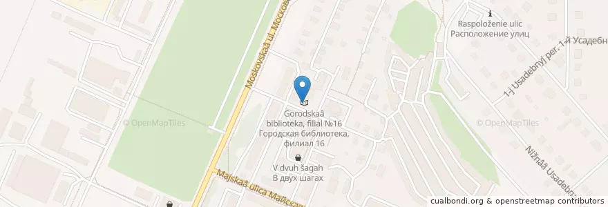 Mapa de ubicacion de Городская библиотека, филиал №16 en Rusia, Distrito Federal Central, Óblast De Kaluga, Городской Округ Калуга.