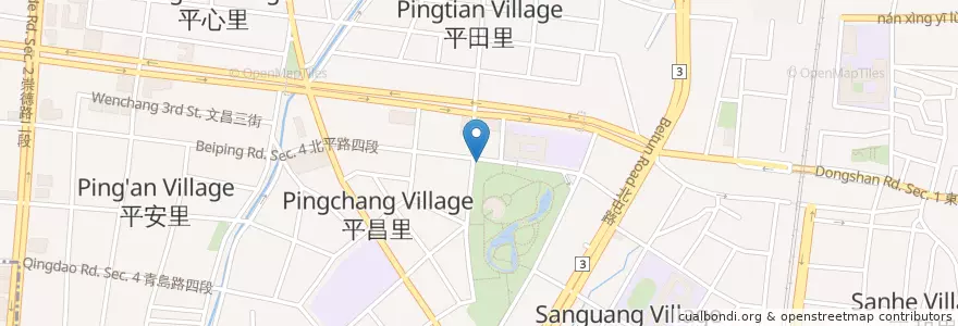 Mapa de ubicacion de 北屯兒童公園 en Taiwán, Taichung, 北屯區.