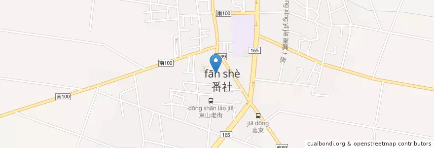 Mapa de ubicacion de 合記東山鴨頭 en 臺灣, 臺南市, 東山區.