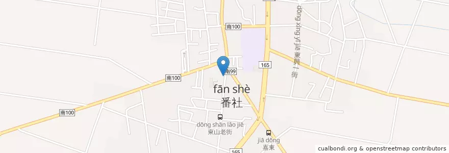 Mapa de ubicacion de 藍家東山鴨頭 en 臺灣, 臺南市, 東山區.