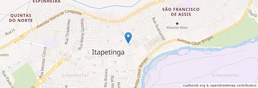 Mapa de ubicacion de Fenix Moto Service en Бразилия, Северо-Восточный Регион, Баия, Região Geográfica Intermediária De Vitória Da Conquista, Microrregião De Itapetinga, Итапетинга.
