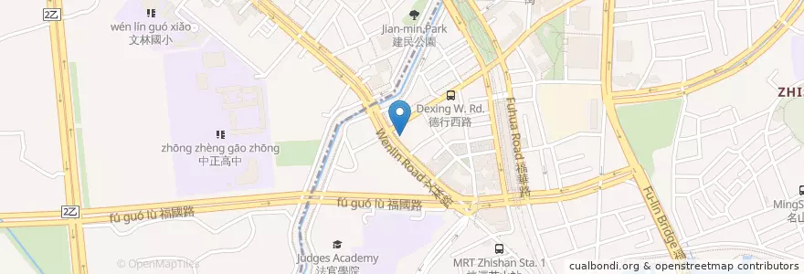 Mapa de ubicacion de 聯邦商業銀行 en Taiwan, Nuova Taipei, Taipei, 士林區.