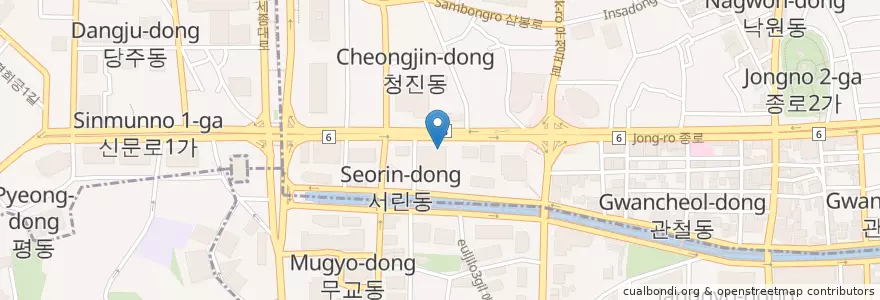 Mapa de ubicacion de Art center nabi en Güney Kore, Seul, 종로1·2·3·4가동.