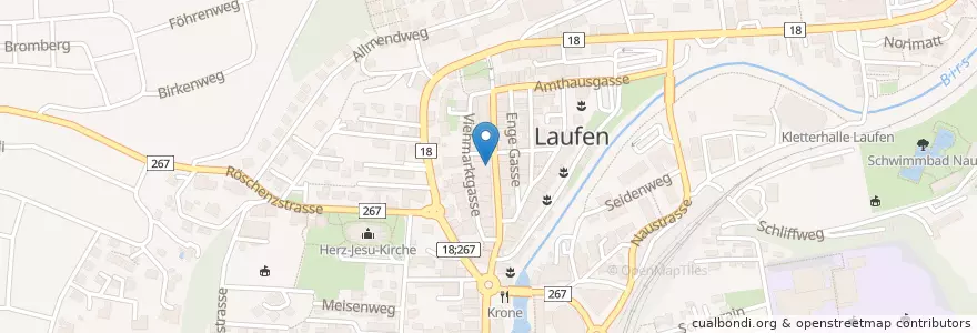 Mapa de ubicacion de Lamm en Suíça, Basel-Landschaft, Bezirk Laufen, Laufen.