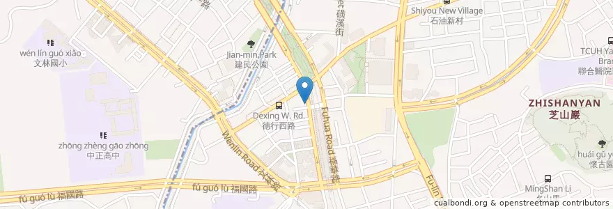 Mapa de ubicacion de 老街切仔麵 en 타이완, 신베이 시, 타이베이시, 스린 구.